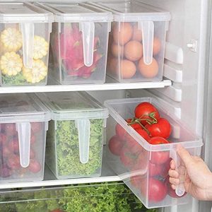 Stackable Food Fruit Storage Containers | Storage Boxes/Lids Freezer Safe 3 Pcs 4.7L