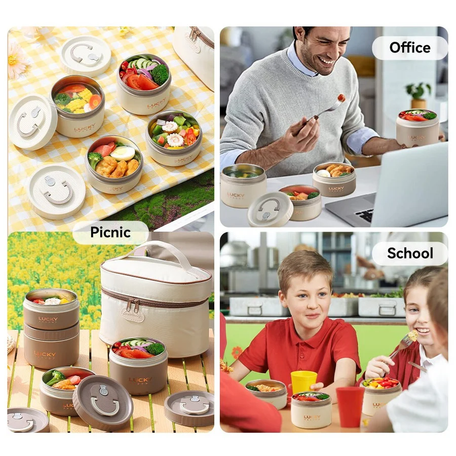 Bento Lunch Box Set: Enjoy Your On-the-Go Meals with the Handy Food Kit!