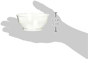 MiniWare Clear Plastic Stackable Bowls with Lids - 6 oz | Pack of 6
