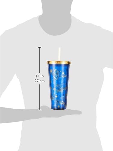 Spoontiques - Harry Potter Tumbler Constellations - Foil Cup with Straw - Navy - 20 oz