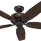 Hunter Newsome 52-inch Indoor Premier Bronze Traditional Ceiling Fan Without Light Kit, Includes Pull Chains, and Reversible WhisperWind Motor