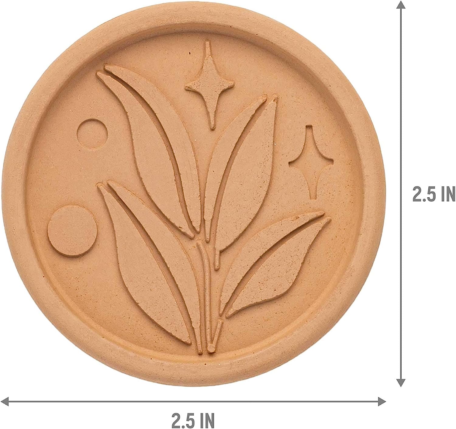 Goodful Brown Sugar Saver and Softener Disc with Elegant Leaf Design, Multiple Uses for Food Storage Containers, Reusable and Food Safe, Terracotta, 2 Pack