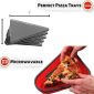 The Perfect Pizza Pack™ - Reusable Pizza Storage Container with 5 Microwavable Serving Trays - BPA-Free Adjustable Pizza Slice Container to Organize & Save Space, Red