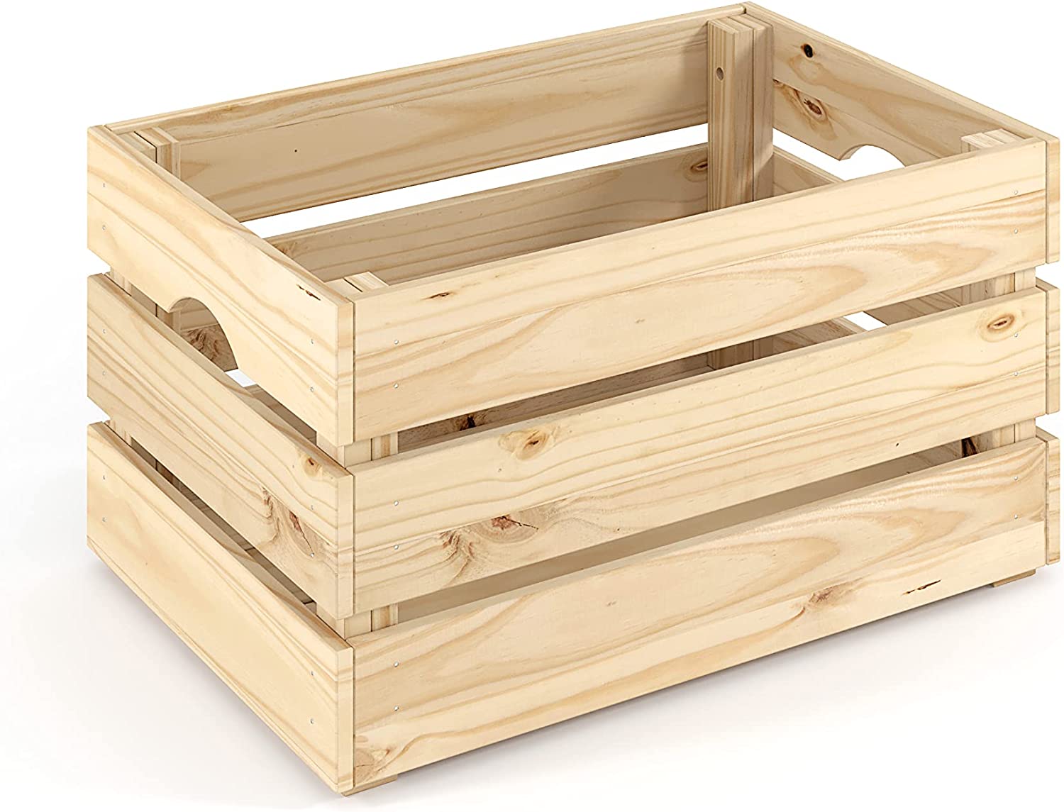 Big Wooden Box Organiser wooden Crate Containers Bin for Storage