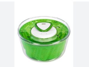 Salad spinner and baster for removing oil droplets from ingredients.